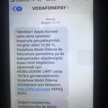 Vodafone Bilgim Dışında Ücret Kesintisi