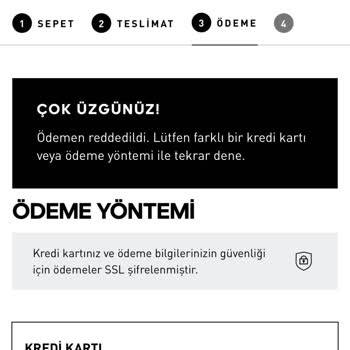 Adidas Türkiye Kredi Kartı Ödeme Güvenlik Problemleri