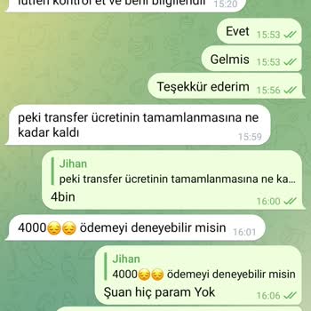 Telegram Paramı İstiyorum Şikayetçiyim