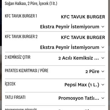 KFC Kırklareli Minimall Şube Kafasına Göre Fiyat Belirliyor
