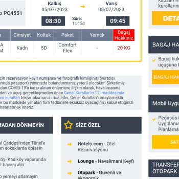 Pazarama Tatil'den Uçak Biletinin İadesini İstiyorum