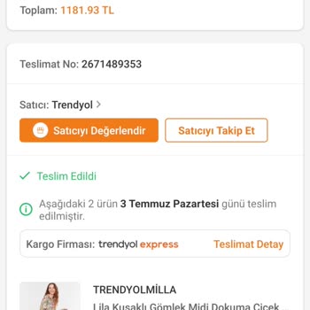 Trendyol İadelerimin Parasının Verilmesi