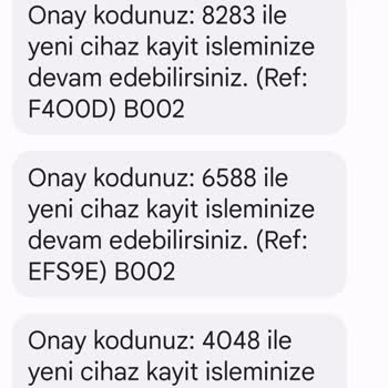 Digiturk SMS'den Gelen İstenmeyen Onay Kodları