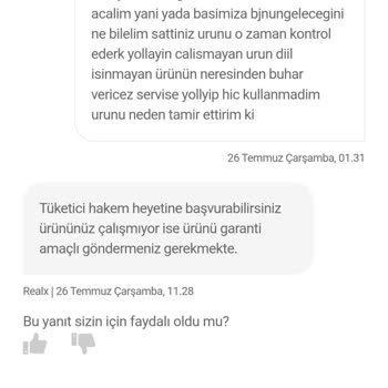 Hepsiburada Bozuk Ürün Yollanıp İade Alınmıyor