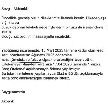 Akbank'ın Deprem Zamanı Haksız Para Kesintisi