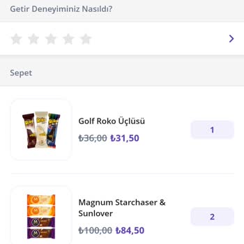 Getir Eksik Ürün Getirdi ve Düzeltme Yapmadı