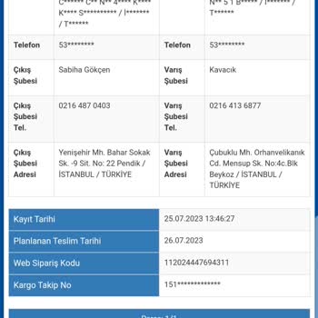 Sürat Kargo Kargo Teslim Edilmiyor