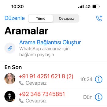 WhatsApp Yurt Dışı Arama