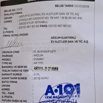 Arzum Üretim Hatası İçin Tamir Masrafı Çıkarttılar