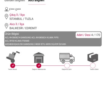 Samsung Ve Horoz Lojistik Ürün Teslimi