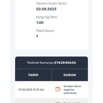 Aras Kargo Siparişimi Getirmediği Halde Üste Çıkıyor