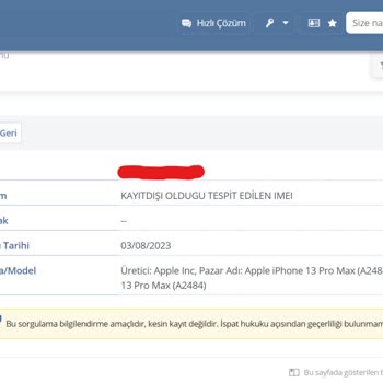 BTK (Bilgi Teknolojileri ve İletişim Kurumu) IMEI Kaydı Görünmüyor Ama Telefonum 14 Aydır Açık