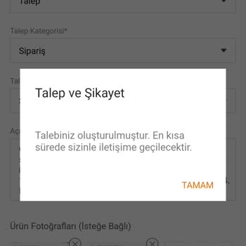 Fly Dolap'tan Verdiğim Siparişin İptal Edilmesi