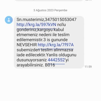 Aras Kargo Evde Olduğum Halde Kargomu Getirmiyor