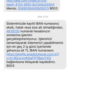 Anadolu Hayat Emeklilik BES İptal Otomatik Katılım Cayma Ve Hesap No Ücreti Yatırılması