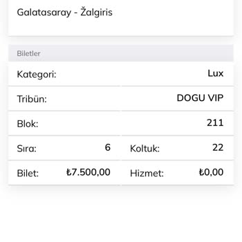 Galatasaray Spor Kulübü 7500 TL Para Ödeyip Vip Bilet Aldık Fakat Stada Alınmadık