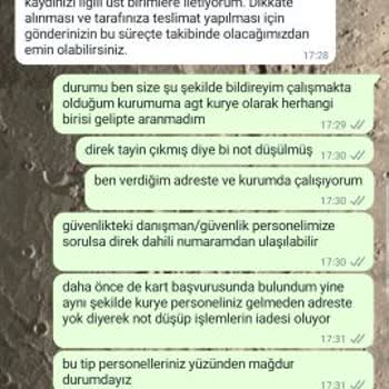 AGT Kurye (aynigunteslim.com) Kredi Kartı Dağıtımıyla İlgili Sorunlar Ve İş Kaybı