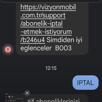 Vizyon Mobil Habersiz İşlem