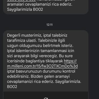 Millenicom Aboneliği İptal Etmiyor