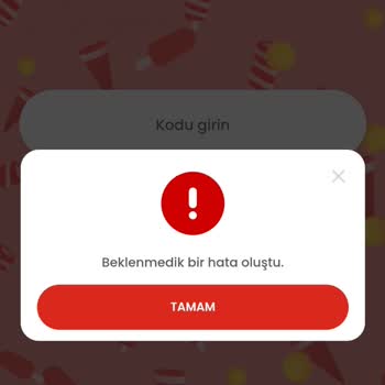 Algida Çekiliş Şifresini Girince Beklenmedik Hata Diyor