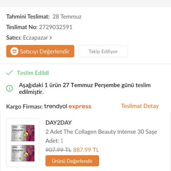 Trendyol Day2day Kolajen Şikayeti
