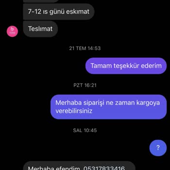 Pembiş Homewear 15 Gündür Kargolanmayan Ürün