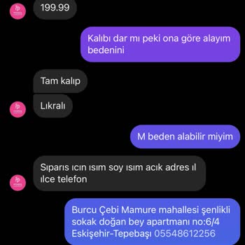 Pembiş Homewear 15 Gündür Kargolanmayan Ürün