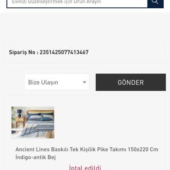 English Home Stokta Olmayan Ürün Satışı