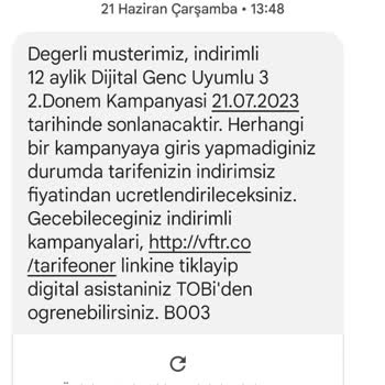 Vodafone Yanlış Ve Yüksek Fatura Kesilmiş.