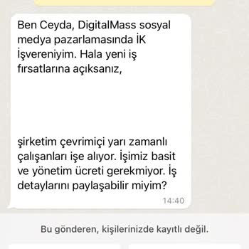 WhatsApp Yabancı Numaradan WhatsApp Mesajları Gelmesi