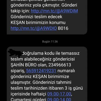 MNG Kargo Keşan Şubesi Kargomu Teslim Etmiyor