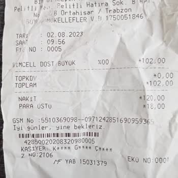 Bimcell Trabzon/Ortahisar Pelitli BİM Şubesinde Yaşadığım Haksızlık Ve İşlem Askıya Alınması