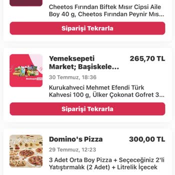 Yemek Sepeti İade