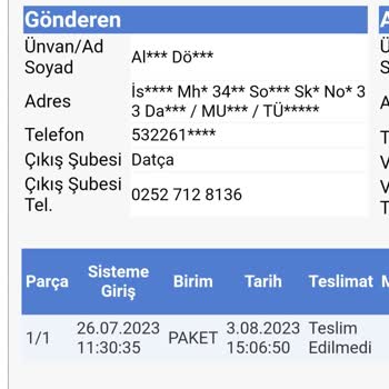 Sürat Kargo Teslim Edilemeyen Kargo Şikayet