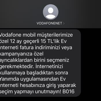 Vodafone Net Vodafone Taahhüt Ettiği İndirimi Faturada Vermiyor