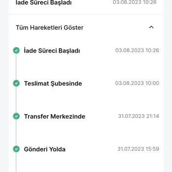 Trendyol Express Kargomun Habersiz İade Edilmesi