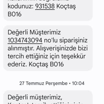 Koçtaş Sipariş İptali Ve İade Tutarı