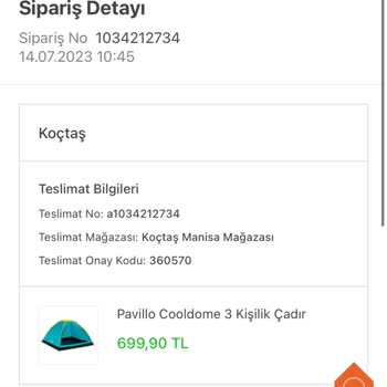 Koçtaş Ürün Teslimi Yapılmadı
