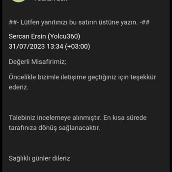 Yolcu360 Rezervasyon İptali Ücret İadesi