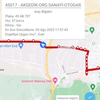Manisa Büyükşehir Belediyesi Otobüsleri 17 Numaralı Hat