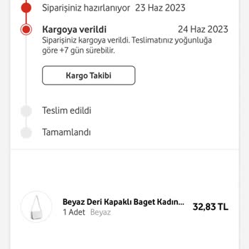 Vodafone Her Şey Yanımda Siparişim Elime Ulaşmadı
