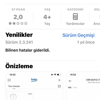 Beko'nun Robot Uygulamasının Kullanılamayışı.