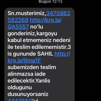 Aras Kargo İskenderun/Kargomu Yalan Söyleyerek Adresime Getirmiyor.