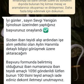 İşin Olsun Sahte İş İlanı