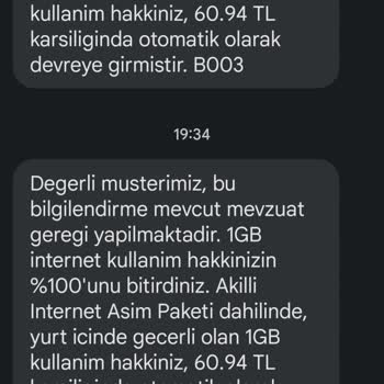 Vodafone Ek Paket Aldatmacası
