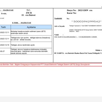 QNB Finansbank Banka Hesabı İcra Kısıtlaması