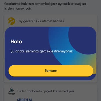 Turkcell Gold Üyelik Ayrıcalıklarının Kullanılamaması