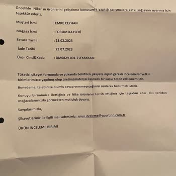Nike Sorunumun Çözülmesini Rica Ediyorum