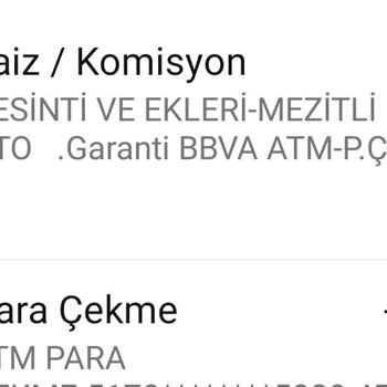 Garanti BBVA Garanti ATM Komisyon