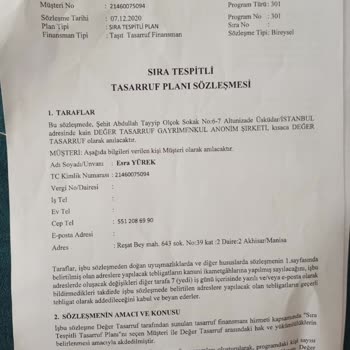 Değer Tasarruf Paranın İade Talebi